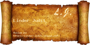 Linder Judit névjegykártya